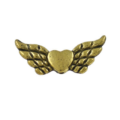 ANGEL WINGS 18 X 6 MM GOLD - 12 PCS