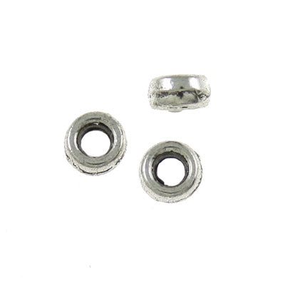 4 X 2 MM BEAD SILVER - 140 PCS