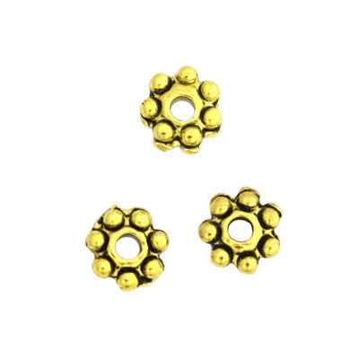 4 MM GOLD DISC SPACERS - 280 PCS