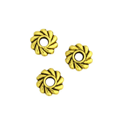 5 MM GOLD DISC SPACERS - 180 PCS