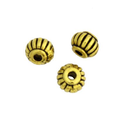 5 X 4 MM GOLD BEADS - 40 PCS