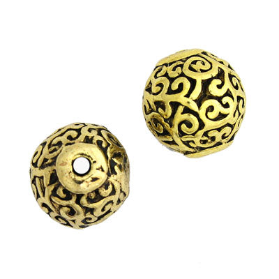 10 MM GOLD BEADS - 4 PCS