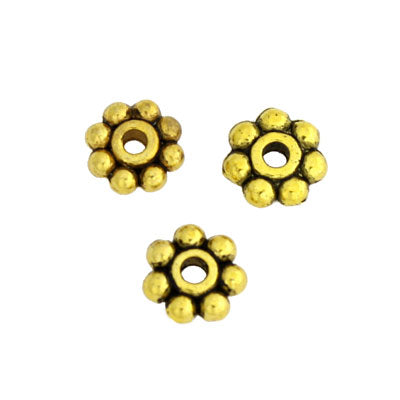 6 MM GOLD DISC SPACERS - 140 PCS