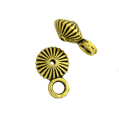 7 X 12 MM GOLD BAIL - 20 PCS