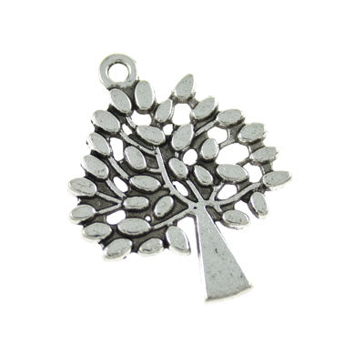 TREE OF LIFE CHARM 30 X 24 MM SILVER - 20 PCS