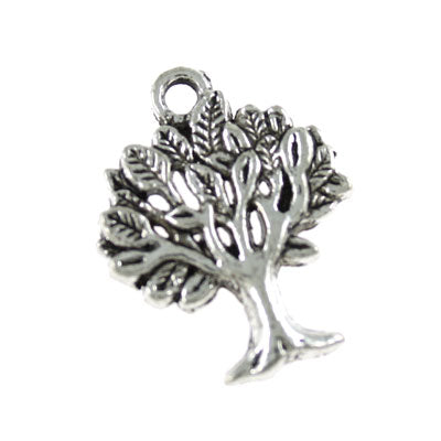 TREE OF LIFE CHARM 21 X 17 MM SILVER - 12 PCS