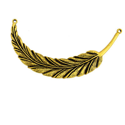 9 CM GOLD FEATHER CONNECTOR - 1 PC