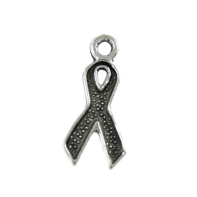 CANCER AWARENESS CHARM 19 MM SILVER - 30 PCS