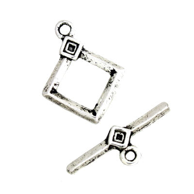 18 MM SILVER TOGGLE - 12 SETS