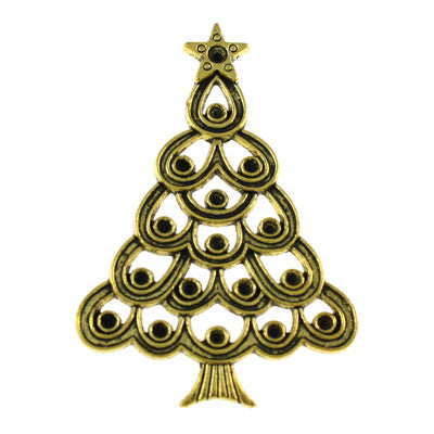 CHRISTMAS TREE 52 MM GOLD - 3 PCS