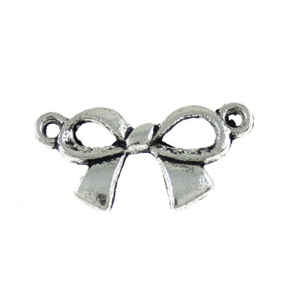 BOW CONNECTOR 23 MM SILVER - 12 PCS