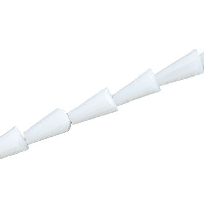 11 X 6 MM CRYSTAL WHITE BEADS - 50 PCS