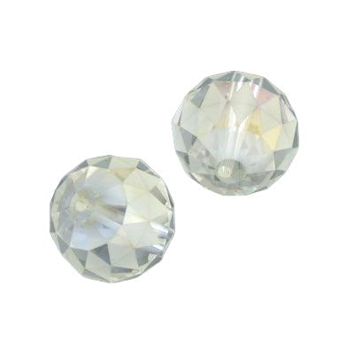 16 MM ROUND - LIGHT YELLOW CRYSTAL / FROSTED - 1 PC