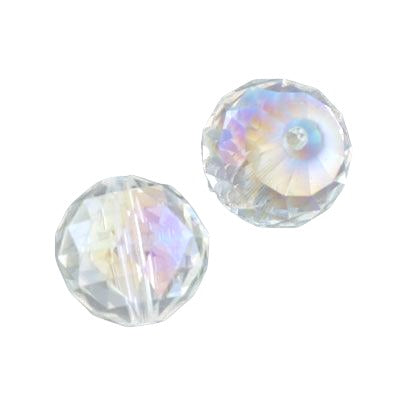 18 MM ROUND CLEAR AB - 1 PC