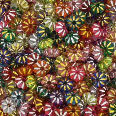 6 X 3 MM DISC BEADS MIX COLOURS - 250 PCS
