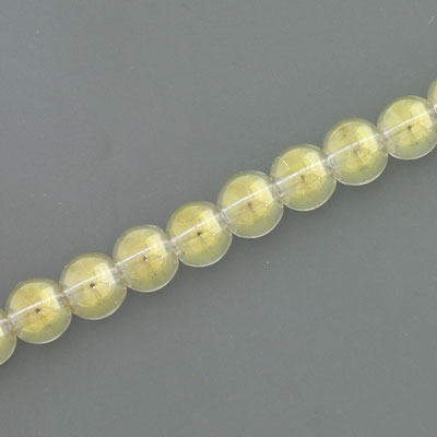 6 MM ROUND GLASS BEADS JONQUIL - 125 PCS