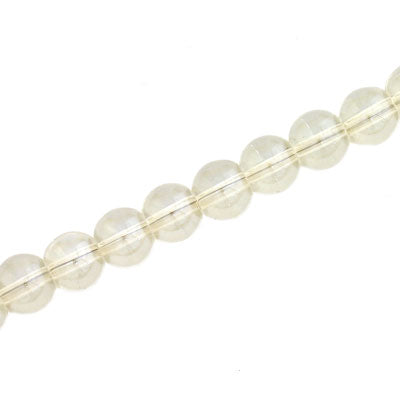 6 MM ROUND GLASS BEADS GOLDEN SHADOW - 125 PCS