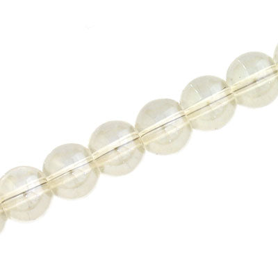 8 MM ROUND GLASS BEADS GOLDEN SHADOW - 102 PCS