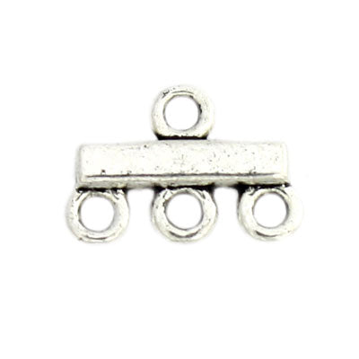 13 X 9 MM SILVER 3 TO 1 CONNECTOR - 20 PCS