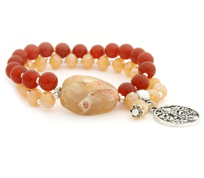 CARNELIAN AND CRYSTAL BRACELET KIT
