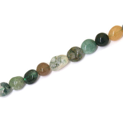 INDIAN AGATE IRREGULAR APPROX 6-8 MM - APPROX - 40 PCS (40CM STRAND)