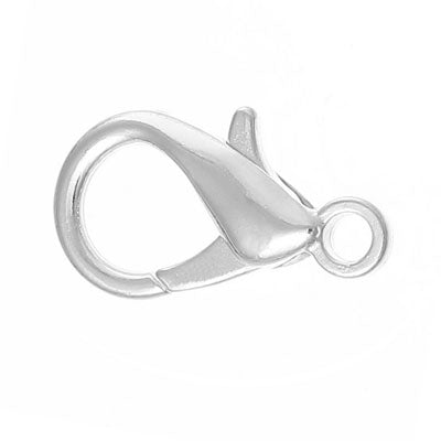 18 MM SILVER CLASP - 8 PCS