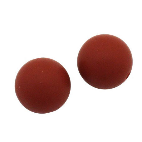 15 MM ROUND SILICONE MAROON- 5 PCS