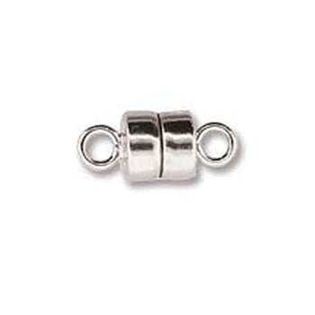 12 X 6mm Silver Magnetic Clasp  - 2 set