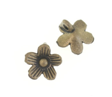10mm antique flower charm 35pcs