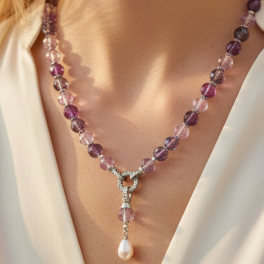 BEADED NECKLACE KIT - PURPLE