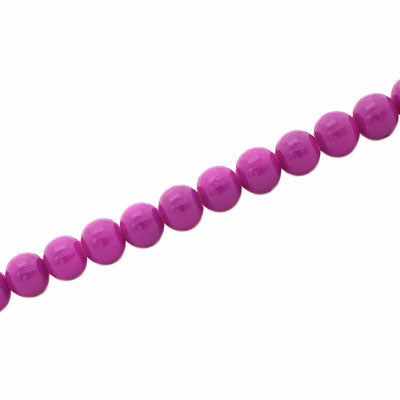 4 MM ROUND GLASS OPAQUE BEADS MULBERRY - 210 PCS