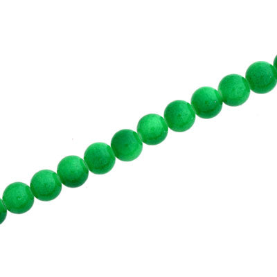 4 MM ROUND GLASS OPAQUE BEADS GREEN - 205 PCS