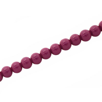 4 MM ROUND GLASS OPAQUE BEADS BOYSENBERRY - 205 PCS