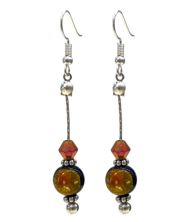 SNAKE CHAIN EARRINGS KIT / ORANGE