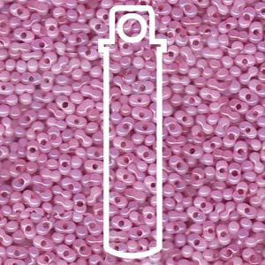 2 X 4 MM PEANUT BEADS  23GM/ TUBE - CEYLON  ROSE