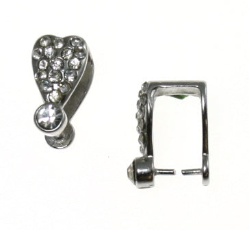 15mm silver diamonte bail