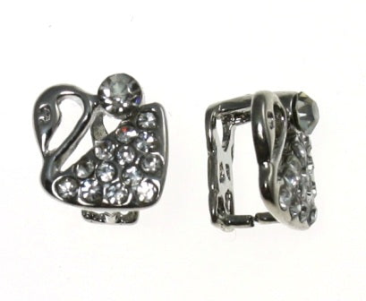 10mm antique silver swan 1pc