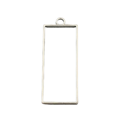 43 MM X 19 MM SILVER PENDANT FRAME - 5 PCS