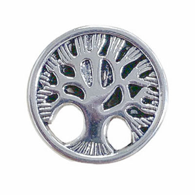 18 MM SILVER TREE OF LIFE BEADS - 6 PCS