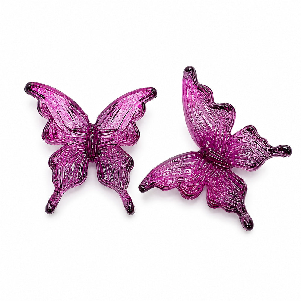 25mm Acrylic Butterfly Beads – 20 Pieces