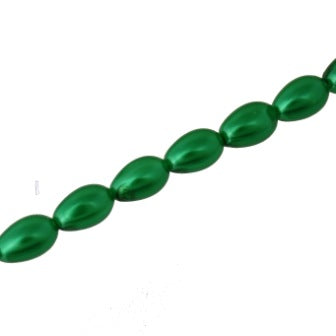 13 X 8 MM GLASS PEARL TEAR DROP BEADS - APPROX 65 / PCS - GREEN