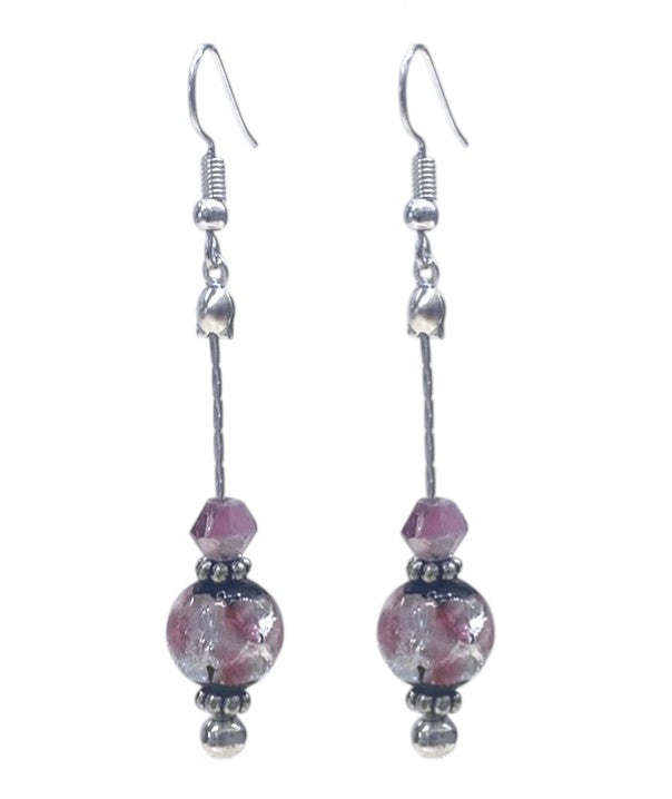 SNAKE CHAIN EARRINGS KIT / PINK