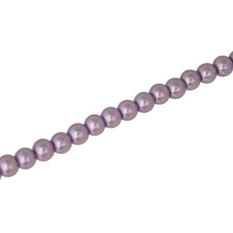 4 MM GLASS PEARL BEADS - APPROX 220/PCS - PALE LAVENDER