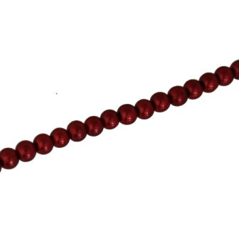 4 MM GLASS PEARL BEADS - APPROX 220/PCS - RED  BURGANDY