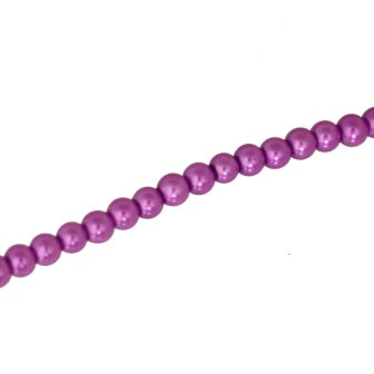 4 MM GLASS PEARL BEADS - APPROX 220/PCS - LILAC