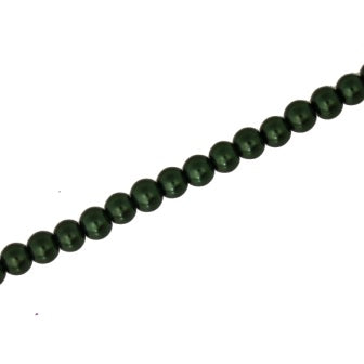 4 MM GLASS PEARL BEADS - APPROX 220/PCS -COMBAT GREEN