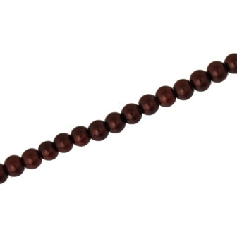 4 MM GLASS PEARL BEADS - APPROX 220/PCS - CHOCOLATE