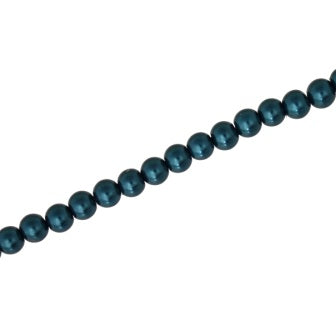 4 MM GLASS PEARL BEADS - APPROX 220/PCS - TEAL