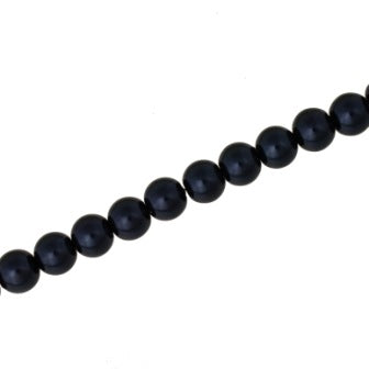 8 MM GLASS PEARL BEADS - APPROX 105 / PCS - NAVY