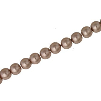 8 MM GLASS PEARL BEADS - APPROX 105 / PCS - BEIGE
